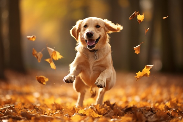labrador playing in autumn 1693224003dmx